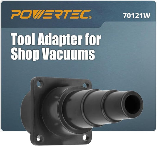 POWERTEC 70121W Tool Adapter for Shop Vac Wet/Dry Vacuums