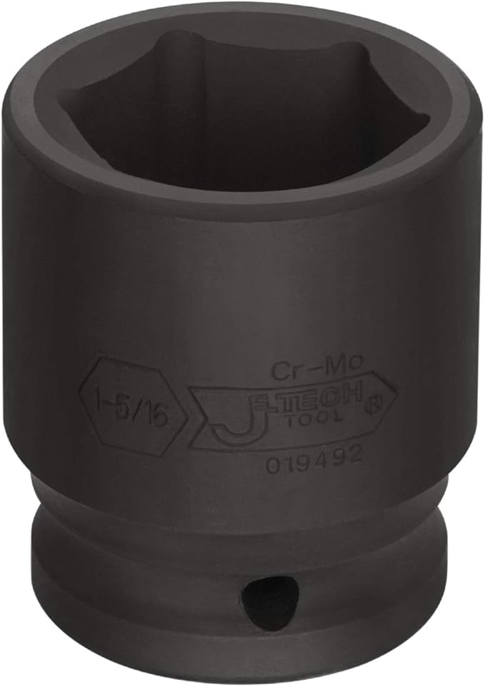 Jetech 3/4 Inch Drive 1-5/16 Inch Standard Impact Socket, Made with Chrome Molybdenum Alloy Steel, Heat Treated, 6-Point Design, SAE