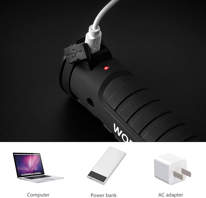 Tool Gifts for Men 2Pack Rechargeable LED Work Lights with Magnetic Base, 360째 Rotation,Versatile Lighting for Repairs, Outdoors,Christmas Gifts,Stocking Stuffers Mens Gifts