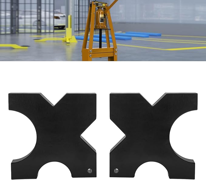 Arbor Press Plate, 20 Ton and 32 Ton Shop Metal Press Plates with 4 Notch, 1 inch/25mm Thickness, H Frame Thickened Solid Hydraulic Shop Press Plate 1" x 5" x 5" (1 Pair)