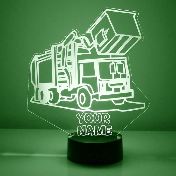 Transportation Custom LED Sign Night Light Lamp with Remote, Light Up Display with Personalized Name or Image, Customized and Made in The USA, Clear Acrylic Design Home Decor with 16 Colors, 4 Modes