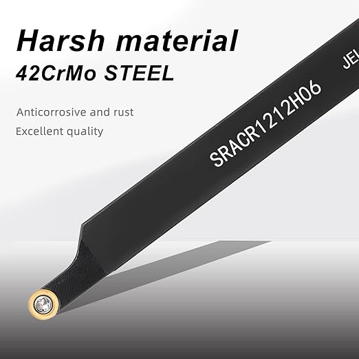 1/2"12mm Indexable Lathe Turning Tool12Pcs Kit- 2Pcs Metal Lathe Tools Holder Set with 10Pcs Round Carbide Insert Turning Inserts for Turning Grooving Boring Threading Cutting