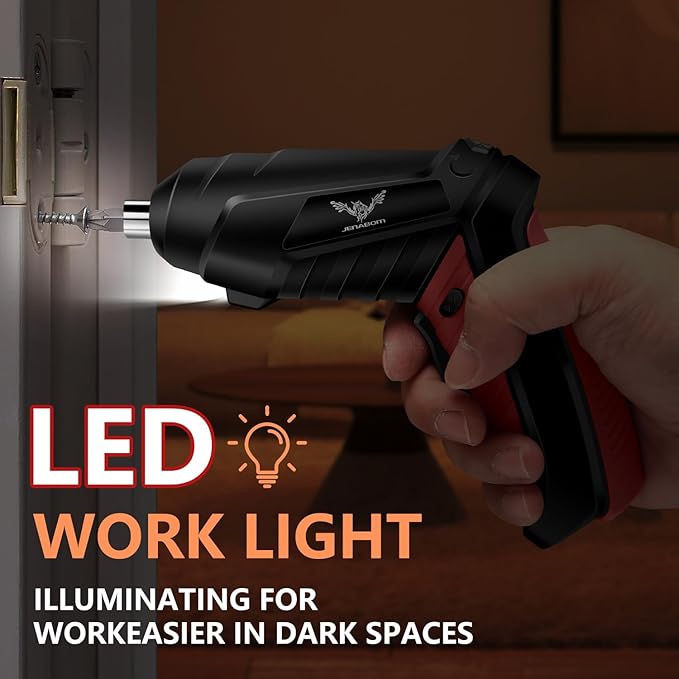 Electric Screwdriver Cordless Rechargeable Small Power Drill Set 3.6V Li-ion 3.5Nm Max Torque Electric Rotatable with LED Light Screwdriver,14Pcs