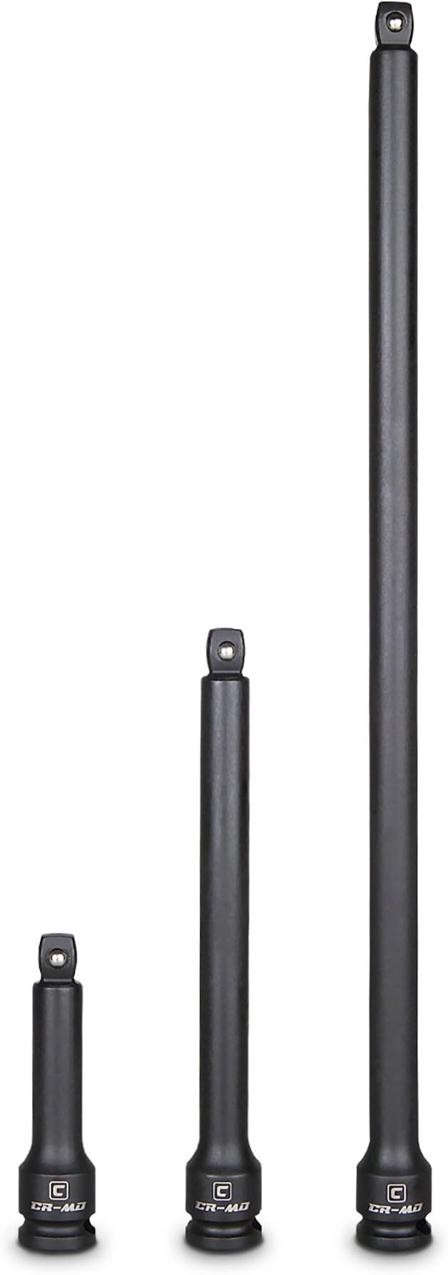 Capri Tools 3/8-Inch Drive Wobble Impact Extension Bar Set, CrMo, 3-Piece