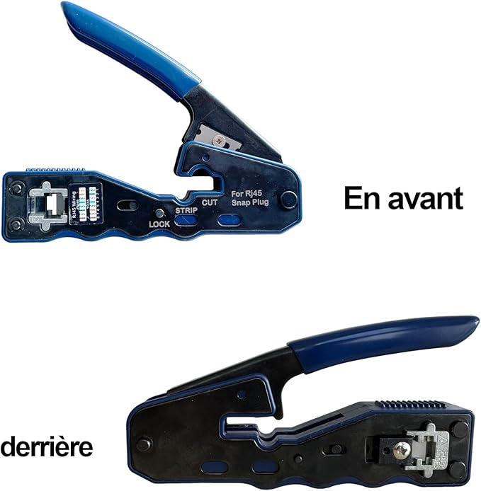 Elfcam - Ergonomic 3-Cut Stripping Pliers, 3 in 1 Stripping and Stripping Pliers for Fiber Optics from 125關m to 250關m Single-Mode and Multimode (CS-08)