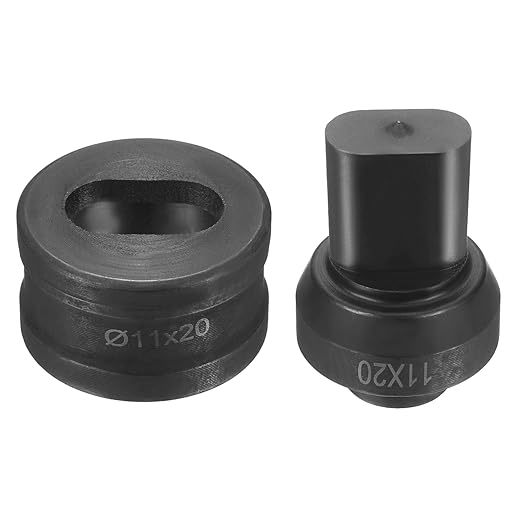 HARFINGTON Hydraulic Hole Punch Die 過11횞20mm Oval Hole 40Cr Steel Electric Punching Kit for CH60 Electric Punching Machine, Black