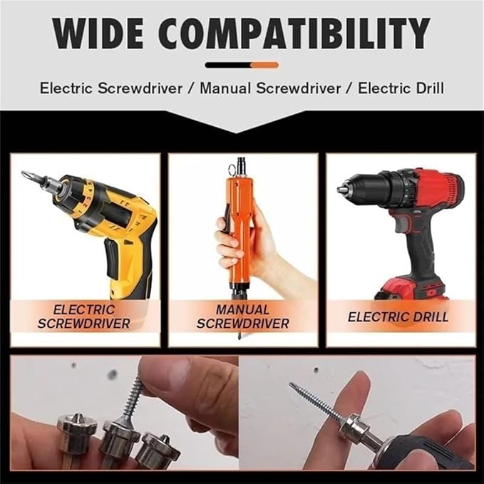 5pcs Set Magnetic Positioning Screwdriver Bits Drywall Screw Setter PH2 Bits for Plasterboard Screw Hex Shank Positioning Bit Batch Head (5pcs 50mm)