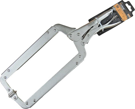 2-Pack 18 Inch Locking C Clamp Pliers with Swivel Jaw Pads, Max Jaw Opening 8-1/4", Drop-Forged Steel Vice Welding Clamps for Metalworking, Woodworking, Automotive