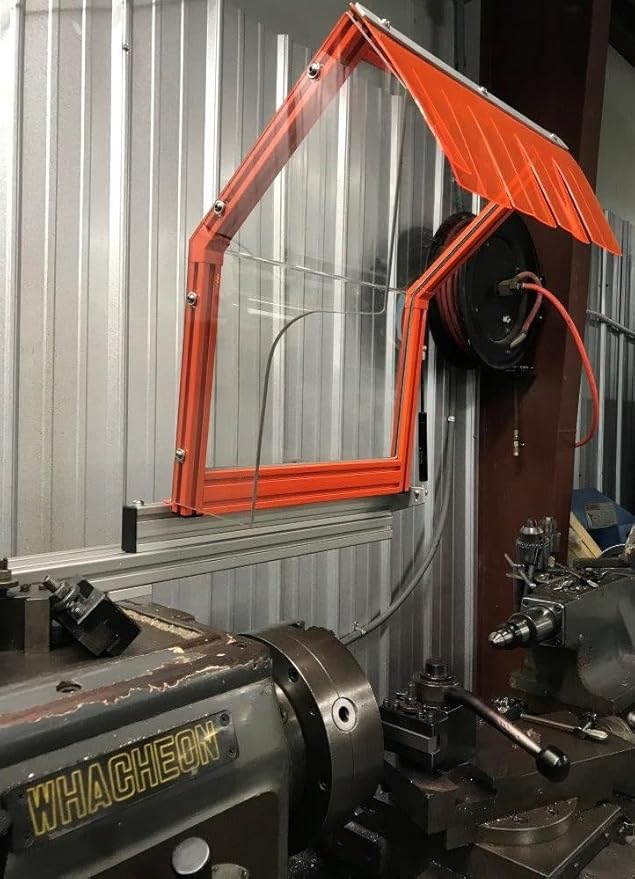 Lathe Guard. 18" Wide, Hinged. Fits machines with up to 12" Chuck Diameters. Standard Model, Part # LG-TR3-18 by ATS Machine Safety Solutions