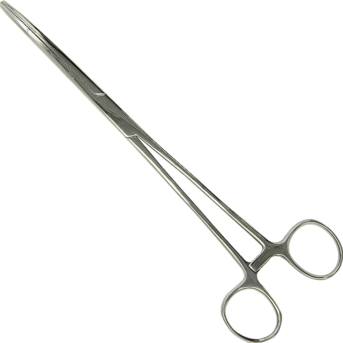 Pean Hemostat Straight and Curved Multipurpose Locking Tweezer Clamps Serrated, Stainless Steel - Hemostats for Nurses, Fishing Forceps, Crafts and Hobby