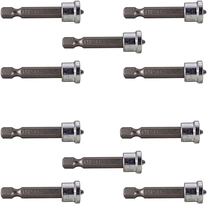 DRYWALL BIT -2 inch long #2 Phillips Sheet rock bit (1/4" shank) for drywall installation (10 Pack).