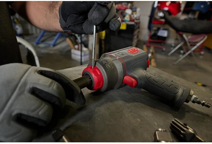 Ingersoll Rand 2236QTIMAX-2 DXS2 1/2" Air Impact Wrench, 2" Extended Anvil, Quiet, 1500 ft-lb Torque, Titanium Hammercase, Friction Ring Retainer, Pistol, Interchangeable Anvil, Multi-functional Tool