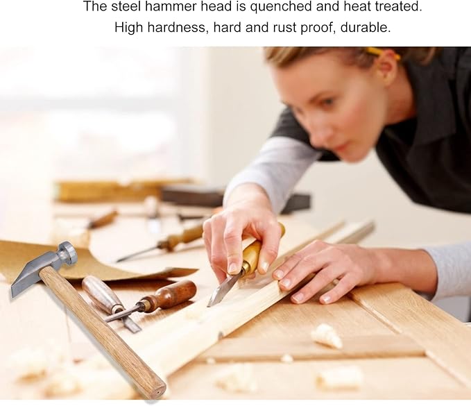 Tack Leather Hammer, Cross Peen All Steel, Handicraft Shoe Upper Hammer, for Shoe Repairing Making
