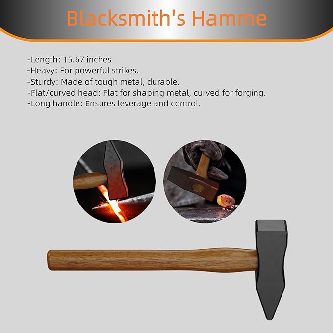 Blacksmith Tongs Set,2PCS Blacksmith Forge Kit for Beginner and Seasoned Blacksmiths, Craftsmen and Bladesmiths