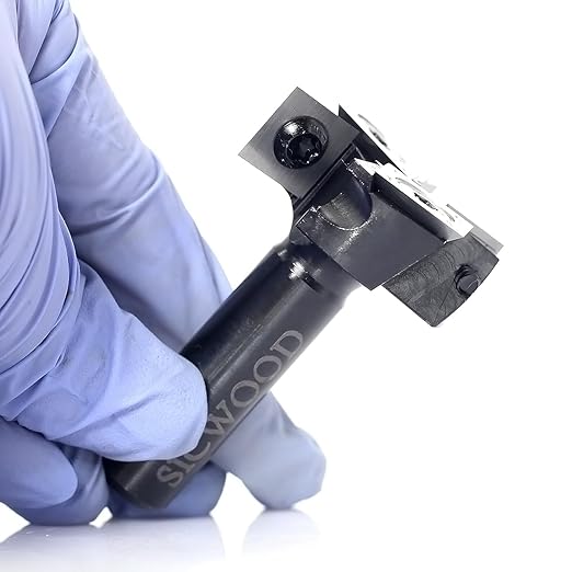 Slab Flattening Router Bit - 1/2 Shank, 1-1/2' Cutting Dia, 2+2 Knife Design, Mini CNC Spoilboard Surfacing Bit, Perfect for Planing&Rabbeting, Flycutter, Slab Leveler