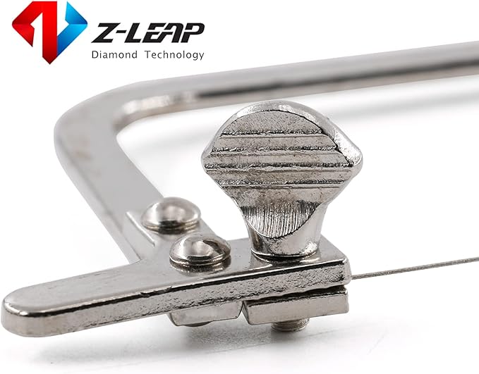 1PC Wire Saw Frame Coping Saw Steel Frame with Dia 0.5mm Diamond Wire for DIY&Cutting Tile Jade Stone Ceramic Glass Wood Metal