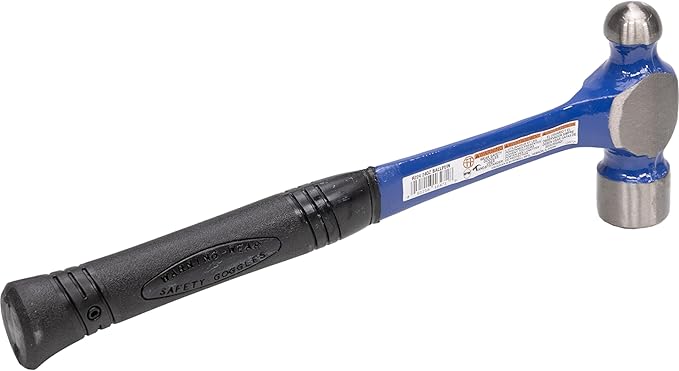 VAUGHAN Ball Pein Hammer, 24 oz, Steel handle, American high carbon steel, R224, VN16471