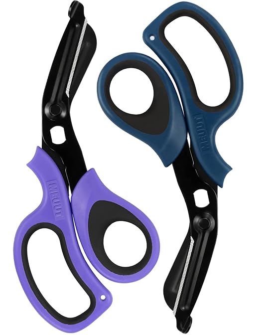MEUUT 2 Pack Trauma Shears Bandage Scissors - Medical Supplies with 8 inch Heavy Duty Medical Scissors for EMT Workers Nurses