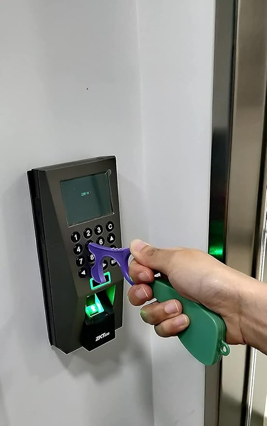 No-Touch Door Opener, Button Pusher Safe Touch Key, Hands Protection, Touchless Tool with MicrobeFENCE Technology, 6Pack Purple