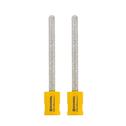 Diamond Mortar Raking Bit - HIGHDRIL 2pcs 5/16" x 4" (8mm x 100mm) 5/8-11 Thread Diamond Mortar Router for Old Mortar,Blown,Damaged Bricks or Natural Stone Removal