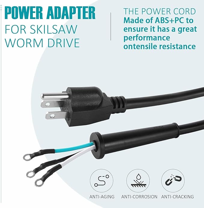 95104L Replacement Cord Compatible with SKILSAW Saw SPT77WM SPT78W Circular Saw Power Cord M77 77 Parts