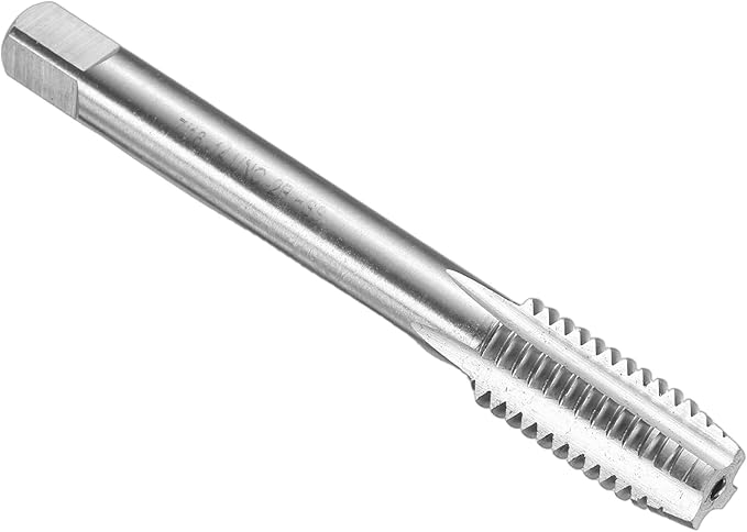 uxcell Hand Bottom Tap 7/16-14 UNC 2B Thread Bottoming Style Threading Taps High Speed Steel HSS6542 Straight Flutes Screw Tapping Tool
