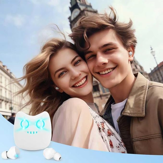 Wireless Earbuds, Long Battery Life Earbuds Wireless Bluetooth, Ear Buds with Microphone, IPX5 Waterproof Headphones, Bluetooth Headphones with LED Lights, Ear buds with Multifuntional Touch Screen