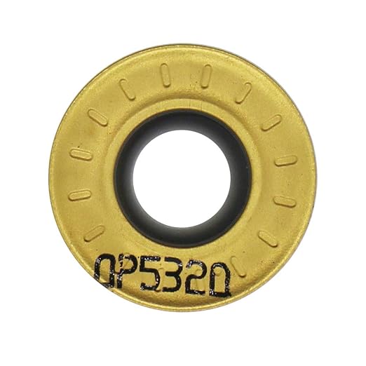 10pcs Carbide Milling Insert RPMT1204 竊?R6竊덿ound,CNC Milling Machine Indexable Milling Insert,Tungsten Steel Surface Golden Coating, Very Suitable for Processing Steel and Stainless Steel.