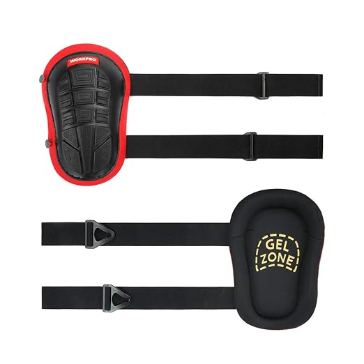 WORKPRO Knee Pads for Work, Construction Knee Pads with Ergonomic Gel Cushion and Foam Padding for Gardening, Carpentry, Welding, Roofing, Cleaning