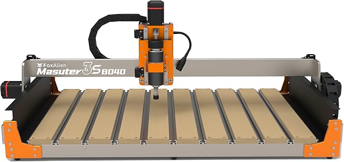 FoxAlien 3S 8040 X-axis Extension Kit with T-slot Hybrid Spoilboard for Masuter 3S CNC Router Machine, for Large Engraving Carving Projects (Extend X-axis to 800mm)
