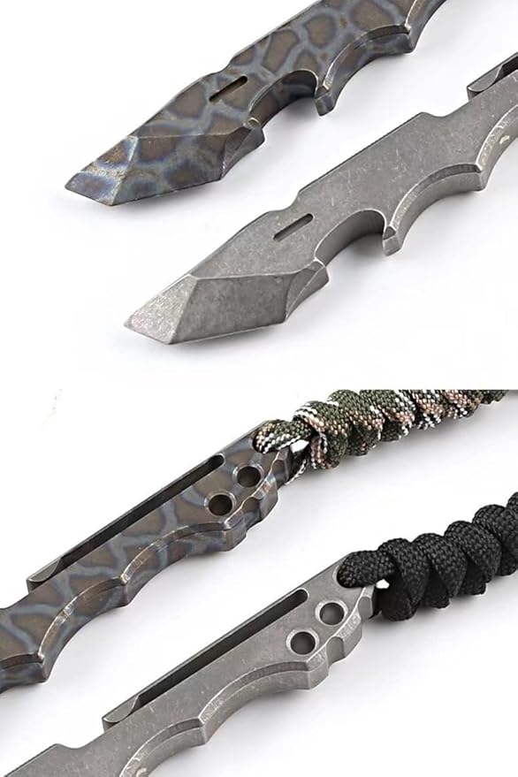 Titanium Pry Bar, Outdoor Multi-functional Pry Bar EDC Tools,Mini Pry Bar with Crowbar, Bottle Opener, Pocket Clip and Lanyard Hole/Grey