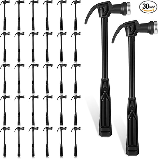 30 Pcs Mini Hammers Plastic Claw Hammer Set, 7.3 Inch Small Safety Hammer for DIY Woodworking Household Decoration, Lightweight Easy To Carry