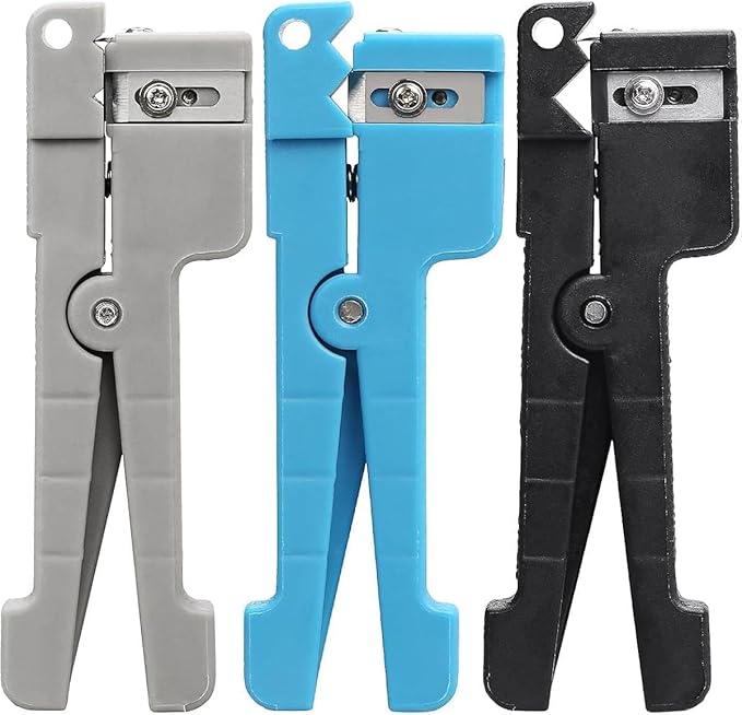 3pcs Fiber Optic Coaxial Cable Stripper 45-162&45-163&45-165 suitable for wire diameters of 0-7.9mm Fiber Transverse Loose Tube Stripper Fiber Optic Cable Stripping Cleaver Slitter