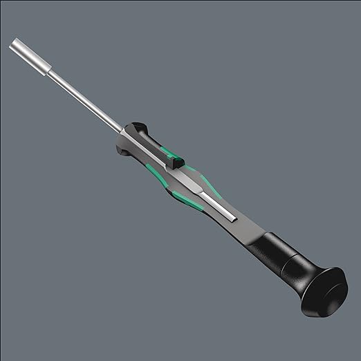 Wera 05118120001 Kraftform Micro 2069 Nutspinner Electronics Precision Screwdriver, 4mm Head, 60mm Blade Length