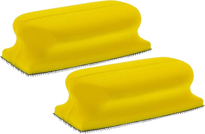 Dura-Gold Pro Series Rectangle 4" x 1-3/4" Hand Sanding Block Base Handle with Hook & Loop Backing, 2 Pack - Attach Pad to Contoured 4" Sanding Blocks Sandpaper - Sand Wood Woodworking Furniture Paint