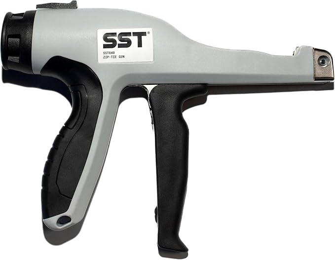 SST - Zip Tie Gun - Maneuver Through Tight & Awkward Spots With Precision - Compatible With All Standard Zip Tie Sizes - Exact Level of Tension - Securely Tighten & Trim Cleanly - Designed in the USA