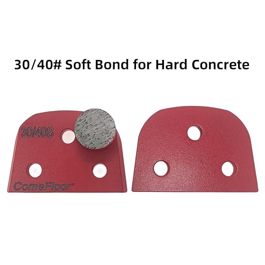 Concrete Floor Grinding Disc, Diamond Metal Grinding Shoes for Concrete Preparation, Compatible with Lavina Onfloor Grinders, Single Round Seg 30/40 Grit Soft Bond, Pack of 9