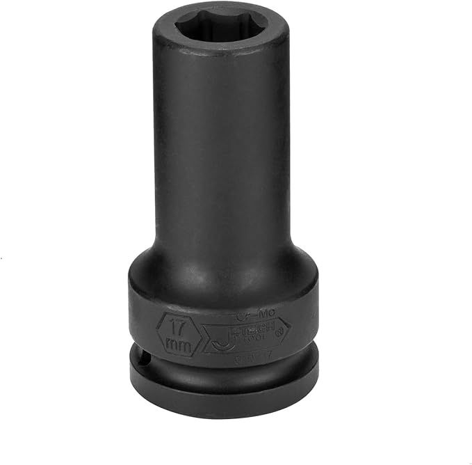 Jetech 3/4-Inch Drive 17mm Deep Impact Socket with 6-Point Design, Heat-Treated Chrome Molybdenum Alloy Steel, Metric