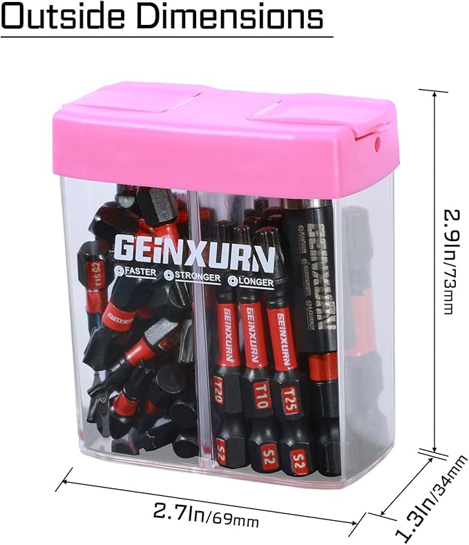 Impact Torx Screwdriver Bits Set,43 Pcs(T7-T40) Magnetic 1"& 2" Long S2 Steel Torx Driver Bits with Magnetic Bit Holder Storage Colorful Box