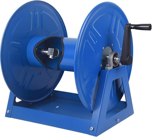 4000 PSI Hand Crank Steel Air Hose Reel, Holds 1/2" x 225' Hose, Fits Air Compressor, Pressure Washer (Hose Not Included)