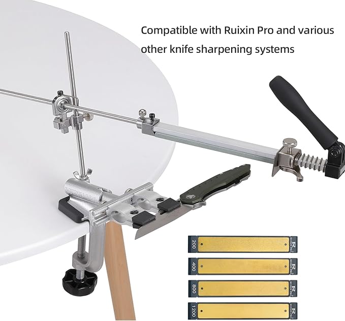 4PCS Diamond Sharpening Stones, #200#400#800#1200 Grit for Knife Sharpening Fixed-Angle Kit, Professional Whetstone Kit for Kitchen Outdoor