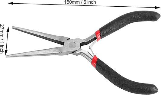 JOIKIT 10 Pack 6 Inch Extra Long Needle Nose Pliers, Mini Precision Needle Nose Pliers Set Repair Tool for Wire Wrapping, DIY Crafts, Electronic Repair