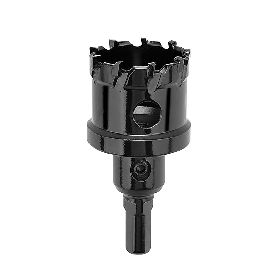 34mm竊?1-1/3 inch 竊?Carbide Hole Saw,Metal Steel Hole Saw,Stainless Steel Drill Bit, Hole Cutter for Stainless Steel,Sheet Metal and Iron,Black (34mm竊?1-1/3 inch 竊?