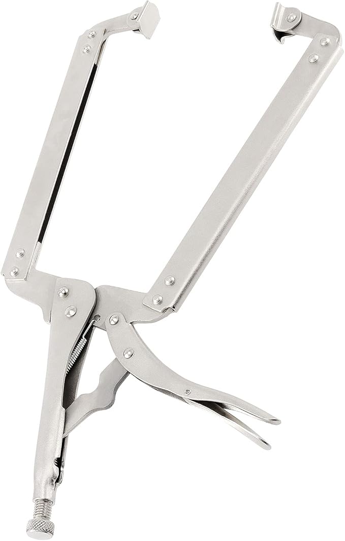 JOIKIT 3PCS 18 Inch C-Clamp Locking Pliers, Welding Pliers Set, Large Face C Clamp with Swivel Pads, Vise Grip C-Clamp for Woodworking Carpentry, Welding, Electrical Equipment