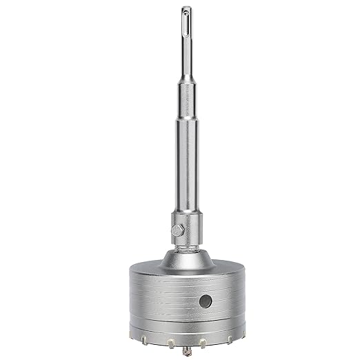 4-1/8 inch / 105mm Concrete Hole Saw with SDS Plus Shank Connecting Rod, 6.3mm Tungsten Carbide Tip for Concrete, Cement, Brick Wall