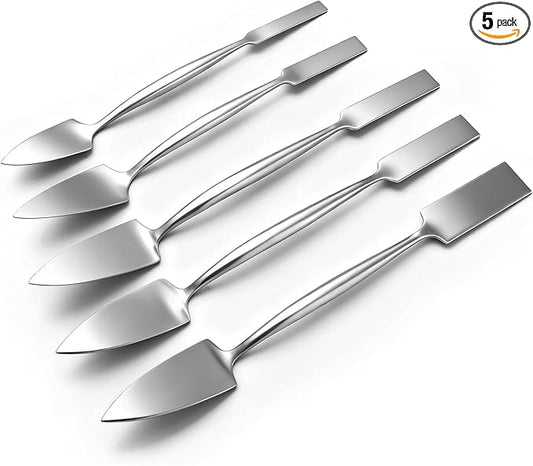 5 Pcs 1'' 3/8" 1/2" 5/8" 3/4" Trowel and Square Masonry Tools Forged Steel Trowel Concrete Tool Ornamental Stucco Masonry Plaster Spatula for Glazing, Patch Work, Plaster, and Archeology