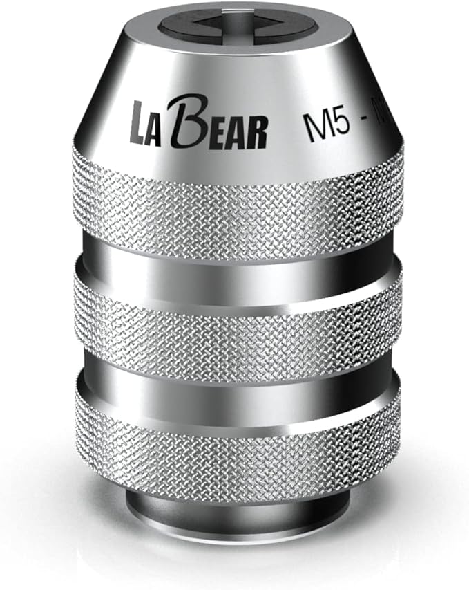 LABEAR 1/4"DR x M5?밠12 Interchangeable Adjustable Tap Chuck Adaptor ??Heavy-Duty Tap Socket for Hand Tapping