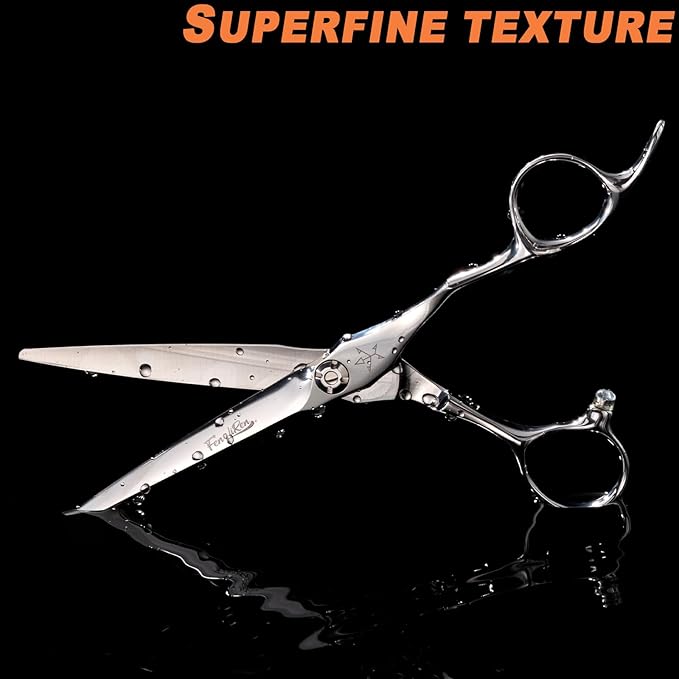 High-end Professional Extremely Very Sharp Barber Hair Cutting Scissors Hairdresser Shears For Hair 6 Inch Haircut Scissor Made Of Stainless Steel For Hairdressing Salon and Home Use