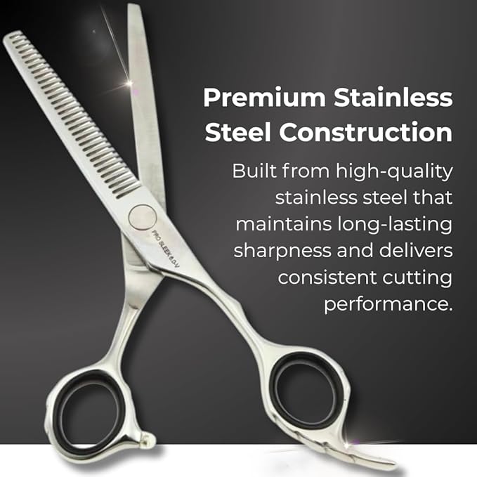 Hair Thinning Scissors ??6" Stainless Steel Blending Shears with 32 Teeth and Ball Bearing Tension Screw ??Razor Edge Thinning Tool for Barbers and Stylists