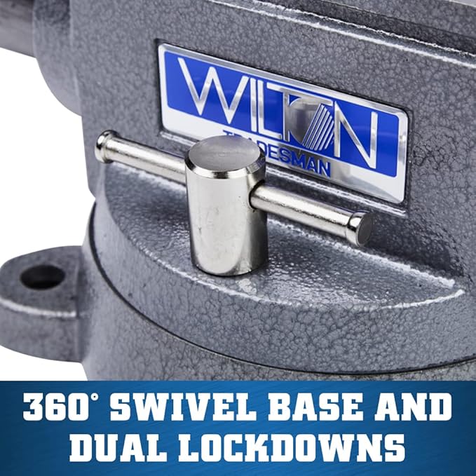 Wilton Tradesman Bench Vise, 8" Jaw Width, 6-3/4" Max Jaw Opening, 4-3/4" Throat (Model 1780A)